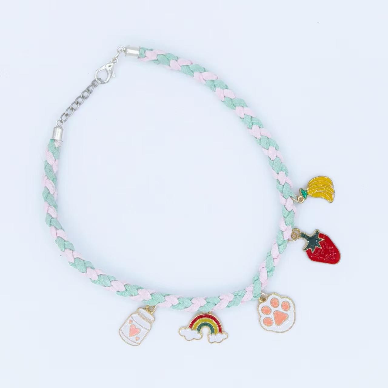 Jiuling Pet Collar | Korean velvet leather rope series